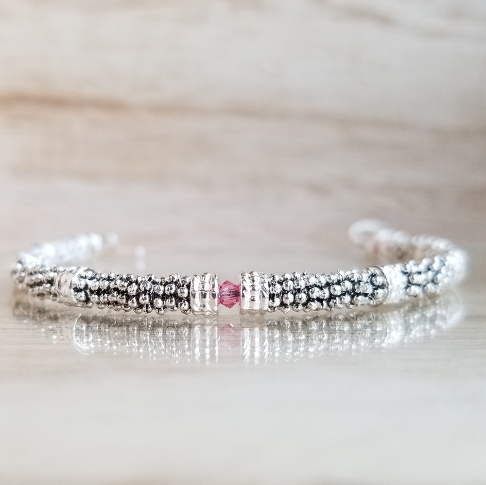 Swarovski Crystal Rose Beaded Bracelet 1